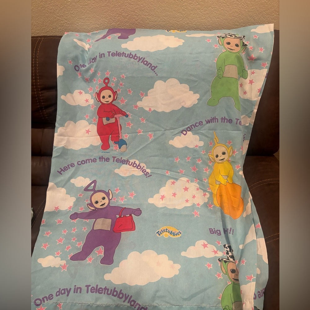 Vintage‎ Teletubbies Twin Flat Sheet - Made in USA